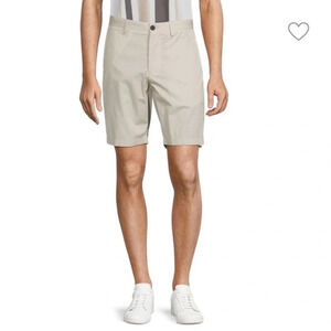 New! Theory Zaine Slim Sillar Print Shorts moon white 28877